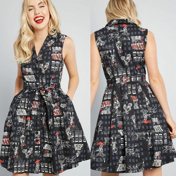 Modcloth Community Brunch Shirt Dress NEW - Picture 2 of 6